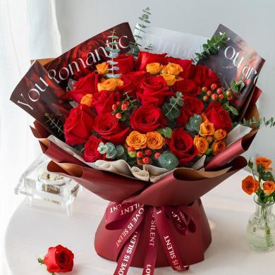 心有所爱 鲜花同城配送红玫瑰花束生日礼物送女朋友老婆