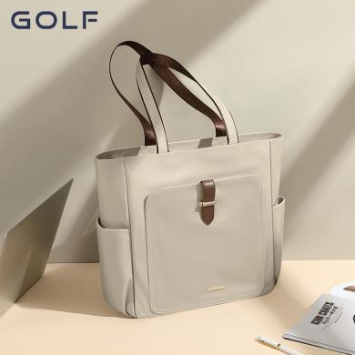 GOLF/高尔夫女士托特包新款潮简约单肩包大容量通勤包包女织物手提包 B343822