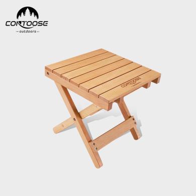 匡途 实木折叠凳子便携式马扎小板凳省空间家用户外露营野餐钓鱼椅子   KT-ZDD001
