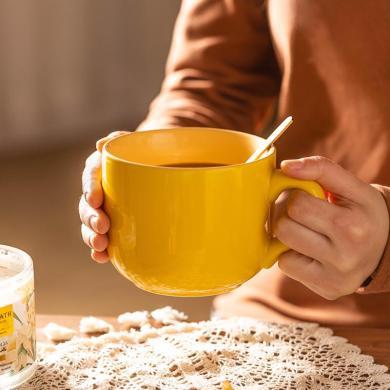 摩登主妇陶瓷杯子家用水杯大容量情侣马克杯办公室早餐燕麦咖啡杯