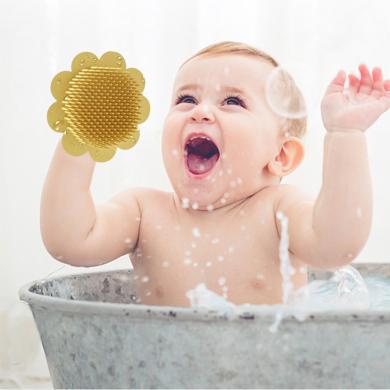 茵秀丽婴儿硅胶洗头刷去头垢宝宝洗澡沐浴刷搓泥儿童搓澡棉宝宝洗头