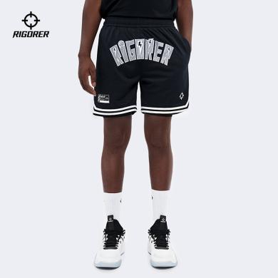准者 男子运动五分裤夏季新款假两件字母贴布绣美式篮球短裤Z123211656