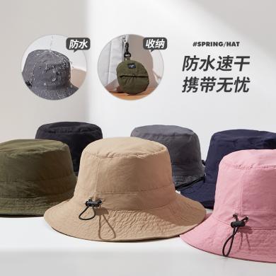 杨同学防水速干渔夫帽子帽子女夏季新款显脸小韩版百搭遮阳帽