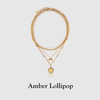 安铂洛利 天然珍珠项链女叠戴锁骨链送女友项链小众项链高级感211201352