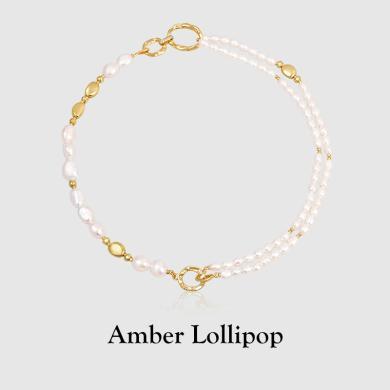 安铂洛利巴洛克珍珠项链女轻奢高级感锁骨链一款多戴颈链ABL23032510003