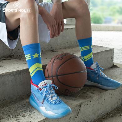 Sport's House运动之家男高帮中长筒精英篮球专业运动潮袜子