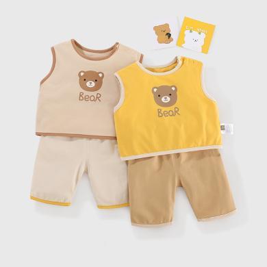 Peninsula Baby儿童短袖套装夏季新款韩版男童T恤短裤两件套男童服装童装
