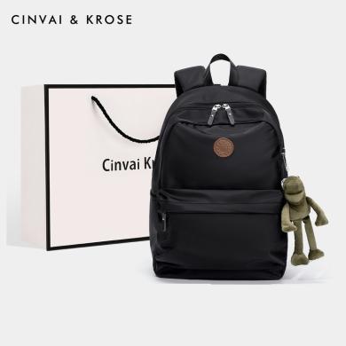 CinvaiKrose 官网旗舰店双肩包男女中性电脑包14英寸大容量背包学生运动书包