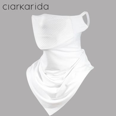 卡恩Clarkarida夏季运动户外冰丝骑行挂耳面罩防晒透气网防尘魔术头巾三角巾 ZCSJJ408