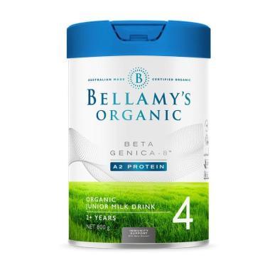 澳洲Bellamys贝拉米 白金版有机A2婴儿配方奶粉4段(2岁以上) 800g/罐
