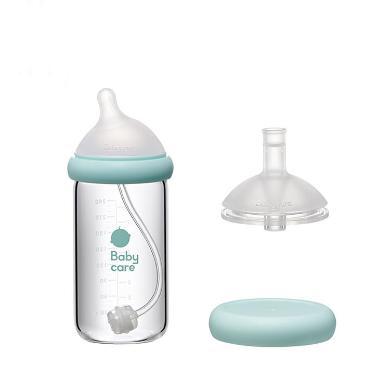 babycare歪头玻璃奶瓶 诺帕恩3.0pro成长型玻璃奶瓶BC2108019新生婴防胀气防呛奶瓶JTRZ58-79-88