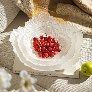 摩登主妇水晶玻璃水果盘客厅家用简约高颜值网红点心糖果零食盘