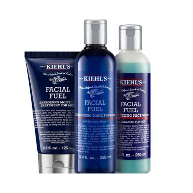 Kiehl's/科颜氏男士活力套装 保湿清爽控油 三件套洁面250ml+爽肤水250ml+乳液125ml