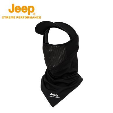 Jeep/吉普冰感防晒亲肤透气面罩男女骑行遮阳全脸脸基尼护颈帽子一体口罩P3130789MZ01