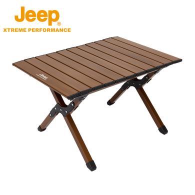 Jeep/吉普铝合金蛋卷桌户外高承重露营烧烤野餐桌便携折叠桌子露营装备(60cm)P313078122