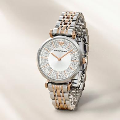 【支持购物卡】阿玛尼手表（EmporioArmani） 满天星时尚石英女士腕表情人节礼物 AR11537