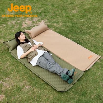 Jeep/吉普自动充气床垫户外露营帐篷单人气垫床便携式空气床睡垫P323078499