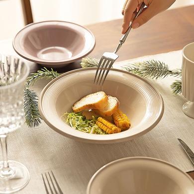 摩登主妇深盘草帽盘子高级感汤盘创意西餐餐盘陶瓷家用沙拉意面盘