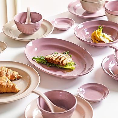 摩登主妇远黛ins风法式陶瓷碗碟餐具套装家用盘子鱼盘汤碗米饭碗