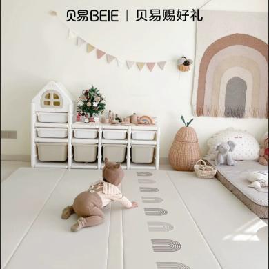 贝易宝宝PU爬爬垫加厚婴儿家用无毒无味游戏地垫儿童PU折叠爬行垫子