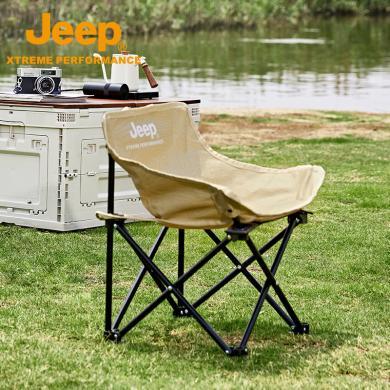 Jeep/吉普户外休闲轻量便携可收纳小号儿童月亮椅旅行钓鱼专用折叠椅P323078115