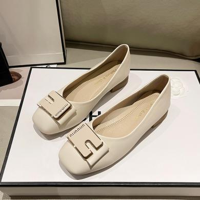 OKKO潮牌FASHION女鞋2023新款浅口方头小皮鞋气质休闲单鞋女包邮YG-6806