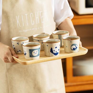 摩登主妇原创陶瓷小茶杯功夫主人杯日式喝茶的杯子品茗杯茶具套装