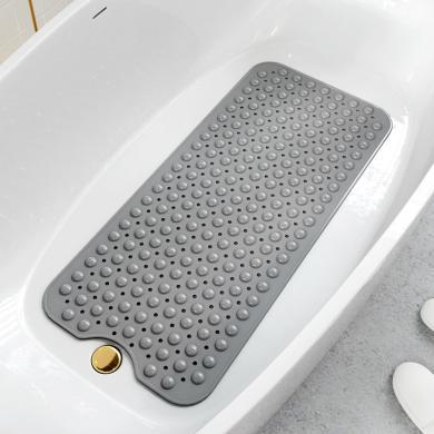 大江新款无味PVC长条浴缸防滑地垫家用浴室卫生间吸盘疏水按摩垫脚垫1255