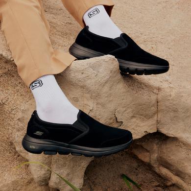 Skechers斯凯奇GOWALK系列男子健步鞋一脚蹬轻便缓震舒适软底时尚百搭休闲S661054