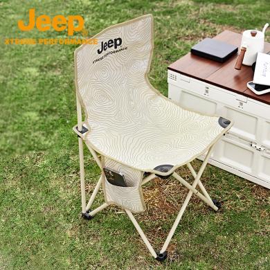 Jeep/吉普旅行露营户外椅便携高强承重折叠椅野餐钓鱼小方凳P323078107