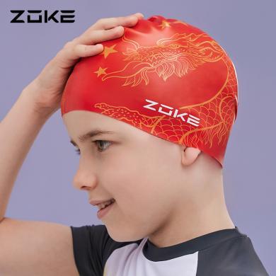洲克儿童硅胶泳帽女孩硅胶长发不勒头防水护发护耳男童游泳训练623603208