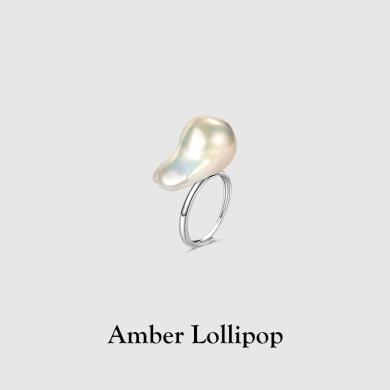 安铂洛利 巴洛克珍珠戒指女高级感小众设计高级感珍珠戒指食指戒210817251