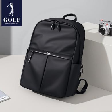 GOLF/高尔夫新款双肩包男士商务大容量电脑背包男包包潮帆布时尚初高中学生书包15.6寸双肩背包 GAS13993