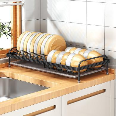 奥纳斯沥水架厨房台面碗碟沥水篮子铁艺单层碗架碟架厨具用品收纳整理架