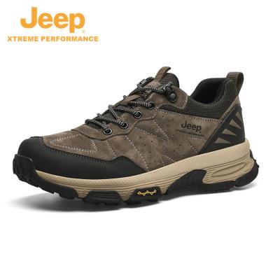JEEP/吉普男鞋登山鞋户外徒步鞋男士透气耐磨低帮野营旅游鞋运动休闲鞋子 P231291224