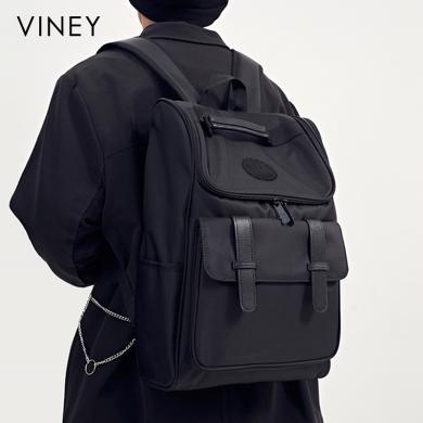 Viney双肩包男新款时尚书包初中大学生高中大容量旅行背包3160