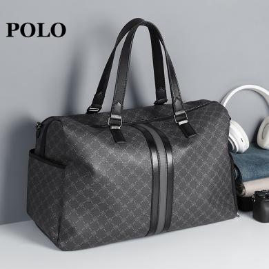 POLO保罗旅行包男新款短途旅行大容量行李袋多功能单肩斜挎手提包 044343