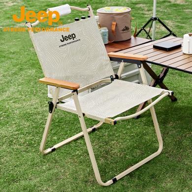 Jeep/吉普便携户外椅大号露营野餐折叠椅高承重加粗克米特椅P323078114