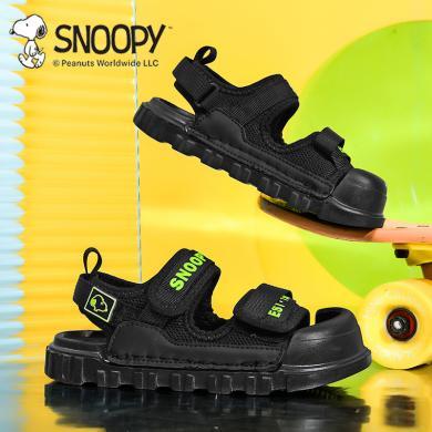 史努比童鞋男童凉鞋包头儿童休闲凉鞋新款夏季小学生宝宝潮包邮S230201