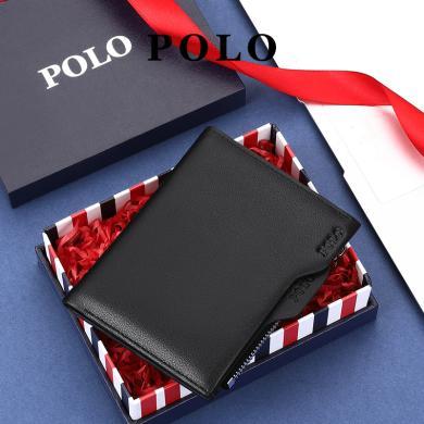 POLO/保罗男士短款钱包新款简约驾驶证卡包钱包一体包多功能零钱包PAQ31007