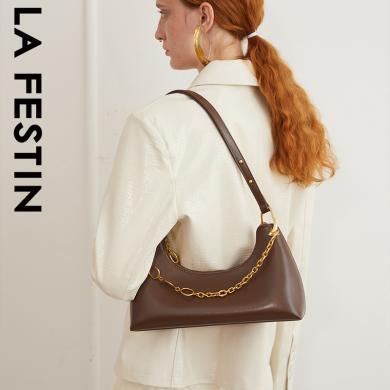 【原创品牌】拉菲斯汀包包新款设计师品牌单肩斜挎包牛皮女包流行小众腋下手提法棍包