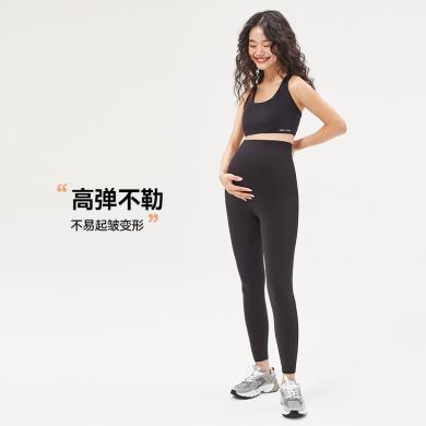 MOLYVIVI魔力薇薇孕妇瑜伽裤女夏季薄款打底裤外穿运动孕期托腹孕妈裤包邮MLML21111-271129