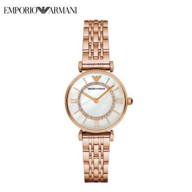 【支持七天退换】Armani阿玛尼手表时尚休闲简约石英女士腕表AR1909钢带节日礼物