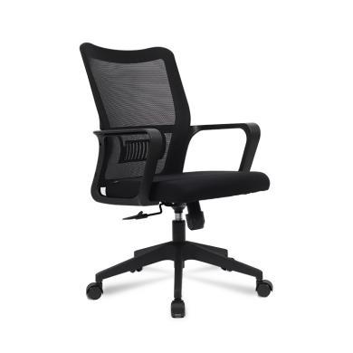 得力(deli)办公椅91103 简约时尚办公椅 人体工学电脑椅 居家书房座椅黑色、灰色