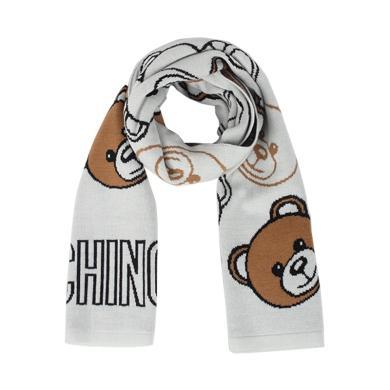 【支持购物卡】Moschino/莫斯奇诺 时尚潮流舒适多熊字母保暖围巾 多色可选 香港直邮