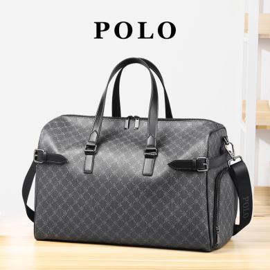 POLO/保罗短途旅行包新款商务出差大容量手提旅行袋高级感PVC手拎包潮 044553