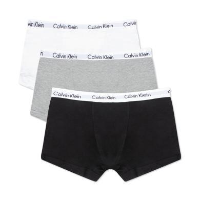 【支持购物卡】CalvinKlein/卡尔文克雷恩CK男士内裤平角裤三条装礼盒装香港直邮