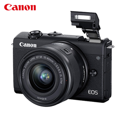 佳能相机(Canon) EOS M200(EF-M 15-45mm f/3.5-6.3 IS STM)(黑色)数码相机微单单镜头套装 Vlog 4K 视频拍摄