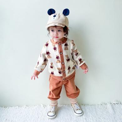 Peninsula Baby童装男童套装新款小熊男孩春秋衣服潮0-4岁宝宝秋装两件套