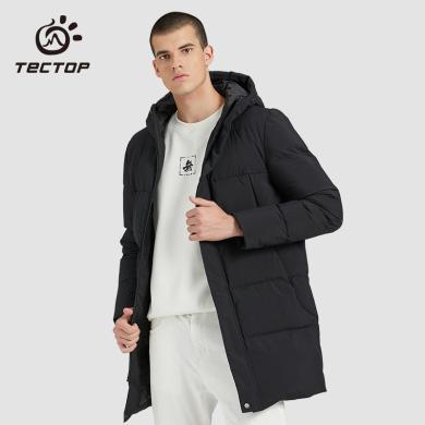 TECTOP/探拓户外秋冬季男士户外中长款羽绒服防风保暖时尚商务外套